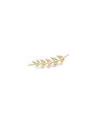 Mizuki Sea Of Beauty Diamond & 14k Yellow Gold Leaf Earrings