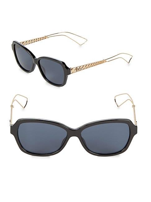 Dior 56mm Rectangular Sunglasses