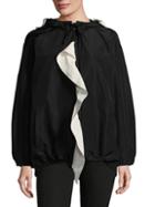 Prada Faille Silk Hooded Jacket