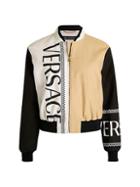 Versace Colorblock Logo Bomber Jacket