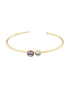 Marco Bicego 18k Yellow Gold Amethyst & Topaz Bangle Bracelet