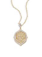 Jude Frances 18k Yellow Gold Moroccan Lace Pendant Necklace