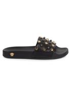 Versace Studded Leather Flat Sandals