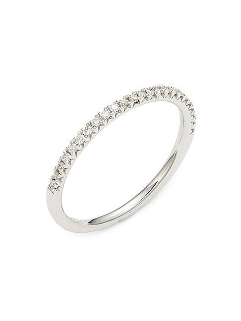 Nephora 14k White Gold & Diamond Ring