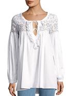 See By Chlo Long-sleeve Embroidered Blouse