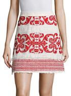 Alexis Anzel Embroidered Mini Skirt