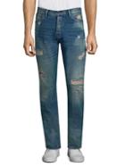 Prps Distressed Cotton Straight Fit Jeans