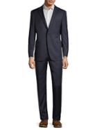 Hickey Freeman Classic-fit Pinstriped Wool Suit