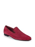 Canali Logo Suede Loafers
