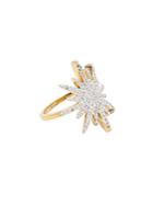 Adornia Fine Jewelry Diamond And 14k Yellow Gold Starburst Ring