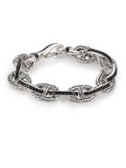 John Hardy Classic Chain Sterling Silver & Black Sapphire Link Bracelet