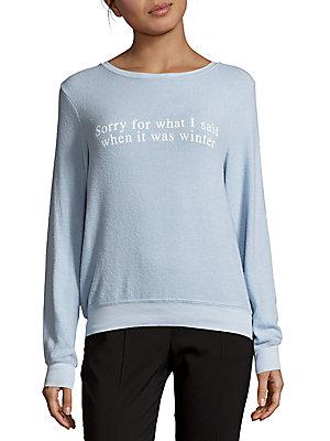 Wildfox Graphic Long Sleeve Sweatshirt