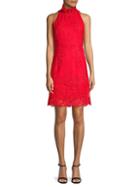 Belle By Badgley Mischka Scalloped Lace Dress