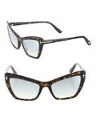 Tom Ford Eyewear Valesca 55mm Mirrored Cat Eye Sunglasses