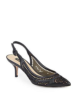 Dolce & Gabbana Perforated Leather Slingback Pumps