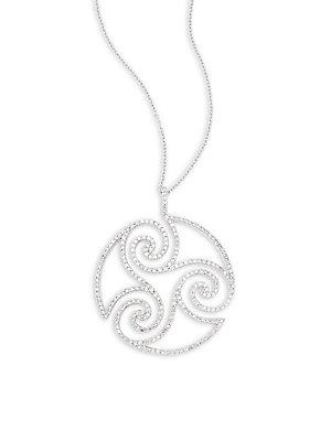 Effy Diamond & 18k White Gold Necklace