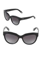 Zac Posen Tennille 56mm Square Sunglasses