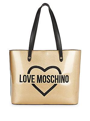 Love Moschino Metallic Logo Shoulder Bag