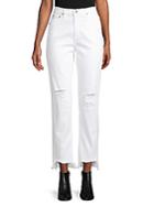 Ag Adriano Goldschmied Distressed High-waisted Jeans