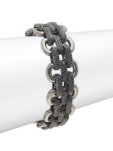 Arthur Marder Fine Jewelry Sterling Silver Beaded Link Bracelet