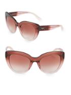 Dolce & Gabbana 53mm Lucite Cateye Sunglasses
