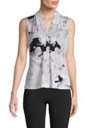 Calvin Klein Floral Sleeveless Stretch Top