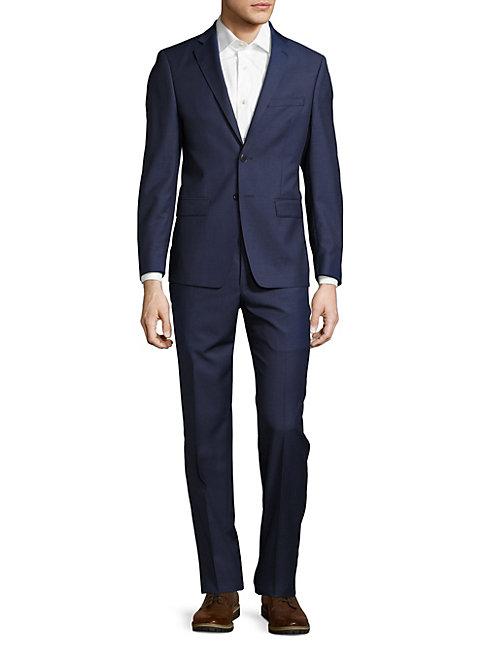 Calvin Klein Extreme Slim-fit Solid Polished Wool Suit