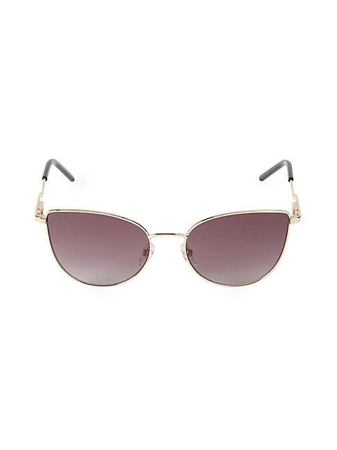 Karl Lagerfeld Paris 55mm Goldtone Cateye Sunglasses