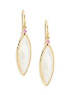Ippolita Prisma 18k Yellow Gold Mother-of-pearl & Pink Sapphire Drop Earrings