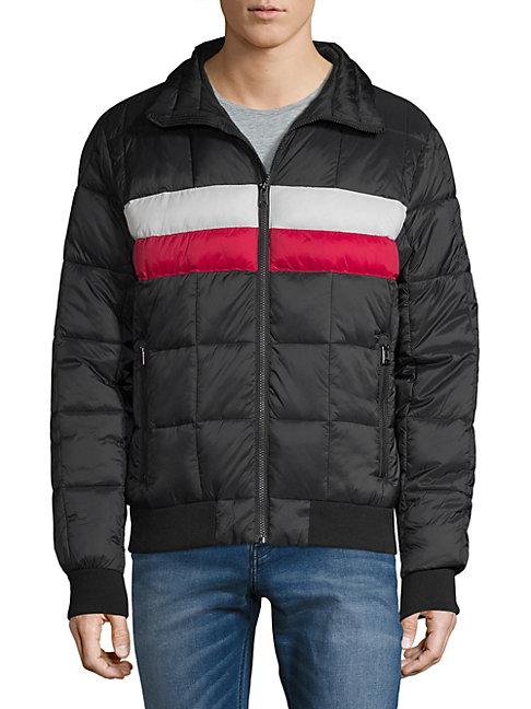 Tommy Hilfiger Midweight Striped Puffer Jacket