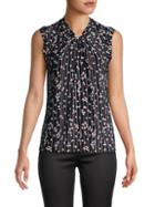 Tommy Hilfiger Floral-print Sleeveless Blouse
