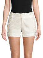 Alice + Olivia Embroidered Linen-blend Cargo Shorts
