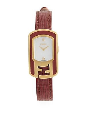 Fendi Red Enamel Bezel Watch