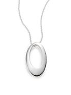Saks Fifth Avenue Sterling Silver Open Oval Pendant Necklace
