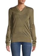 Helmut Lang Ruched Cashmere-blend Sweater