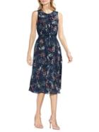 Vince Camuto Sapphire Bloom Printed A-line Dress