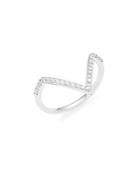 Kc Designs Diamond & 14k White Gold V Ring
