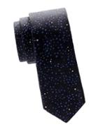 Valentino Embroidered Star Slim Silk Tie