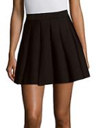 Parker Solid A-line Pleated Skirt