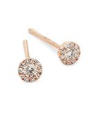 Ef Collection Mini Rose Gold Stud Earrings