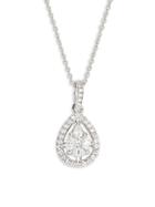 Saks Fifth Avenue 14k White Gold & Diamond Teardrop Pendant Necklace