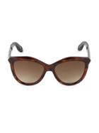 Givenchy 55mm Oversized Round Tortoiseshell Sunglasses