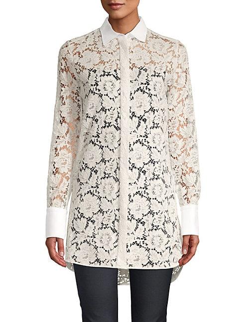 Valentino Floral Lace Blouse