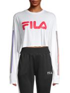 Fila Rainbow Logo Cotton Cropped T-shirt