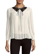Marc Jacobs Embellished Pleated Top