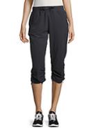 Andrew Marc Solid Banded Waist Capri Pants