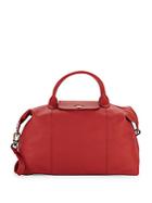 Longchamp Le Pliage Cuir Leather Large Top Handle Bag