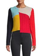 Alice + Olivia Colorblock Wool-blend Sweater
