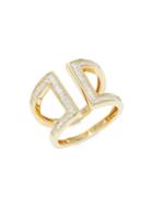 Effy 14k Yellow Gold & Baguette Diamond Cutout Ring