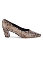 Vince Ania Snakeskin-embossed Leather Pumps